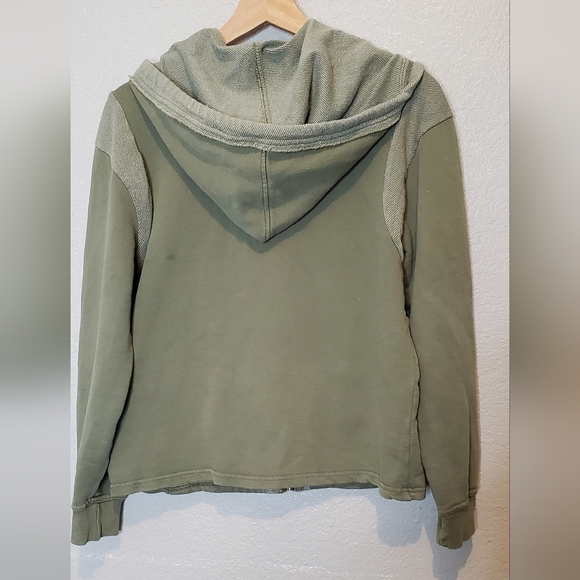 C&C California Sun Washed Green Zip-Up Hoodie with Pockets Size Small - Picture 6 of 8